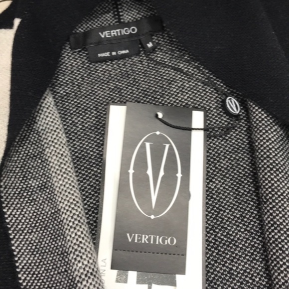 Vertigo Open Front Allover Print Cardigan Sweater - Picture 6 of 6